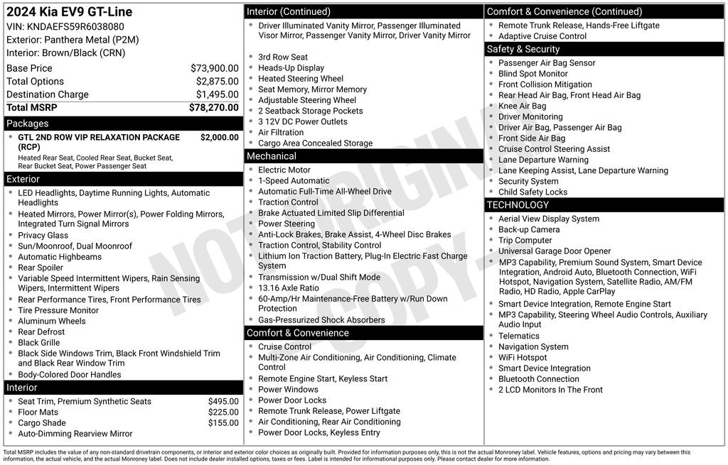Certified 2024 Kia EV9 GT-Line AWD/4WD image 21