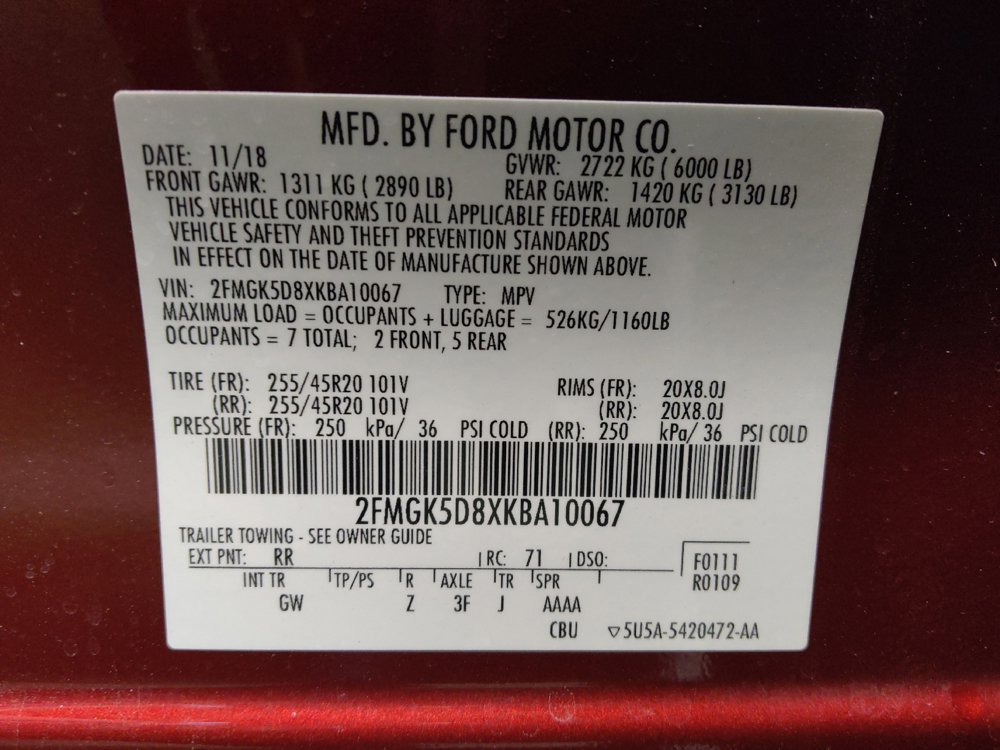 Used 2019 Ford Flex Limited w/ Appearance Package FWD image 33