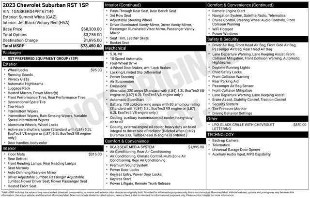 Used 2023 Chevrolet Suburban RST AWD/4WD image 6