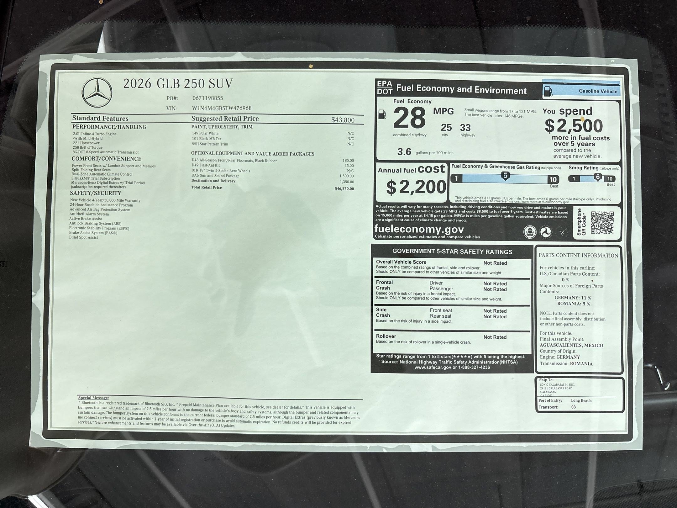 Certified 2026 Mercedes-Benz GLB 250 image 64
