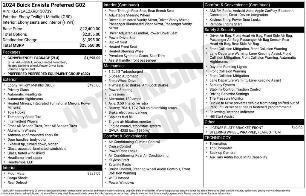 Used 2024 Buick Envista Preferred w/ Convenience I Package image 37