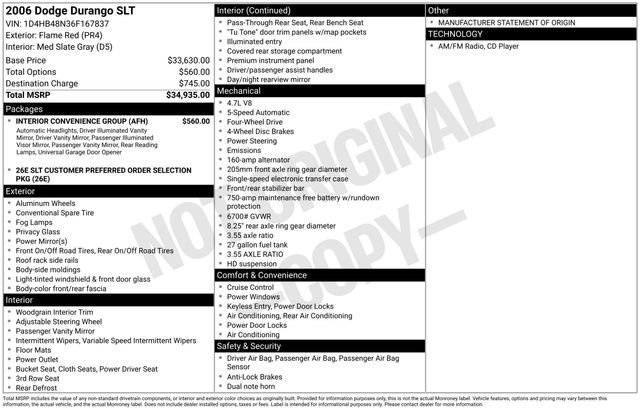 Used 2006 Dodge Durango SLT w/ Interior Convenience Group AWD/4WD image 2