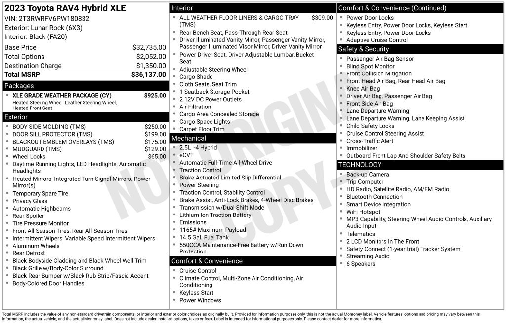 Used 2023 Toyota RAV4 XLE w/ XLE Grade Weather Package AWD/4WD image 3