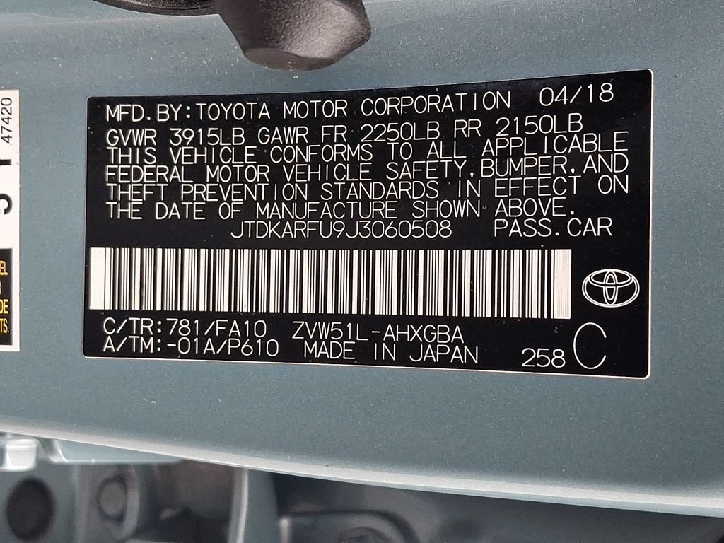 Certified 2018 Toyota Prius Three FWD image 26