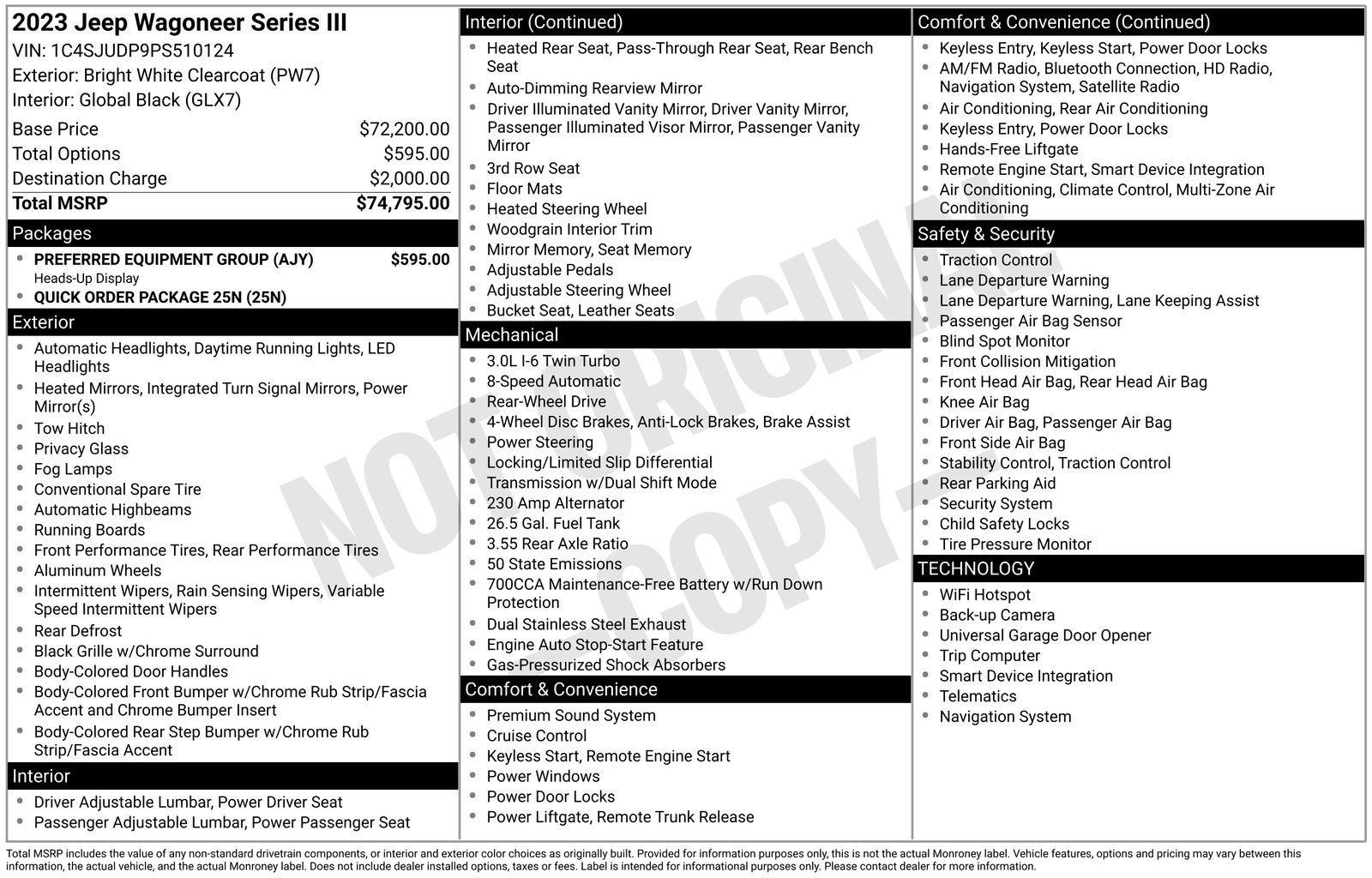 Used 2023 Jeep Wagoneer Series III w/ Preferred Equipment Group image 12