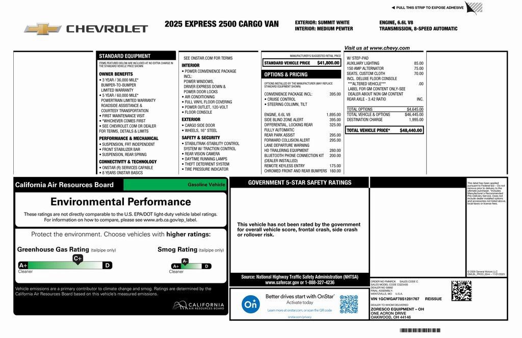 New 2025 Chevrolet Express 2500 w/ Driver Convenience Package RWD image 5
