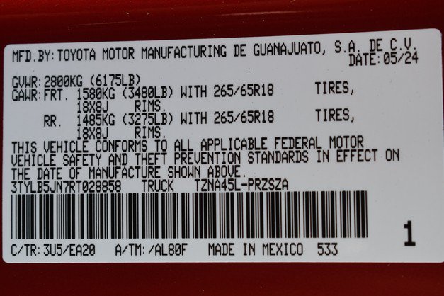 Certified 2024 Toyota Tacoma TRD Sport w/ TRD Sport Premium Package AWD/4WD image 34