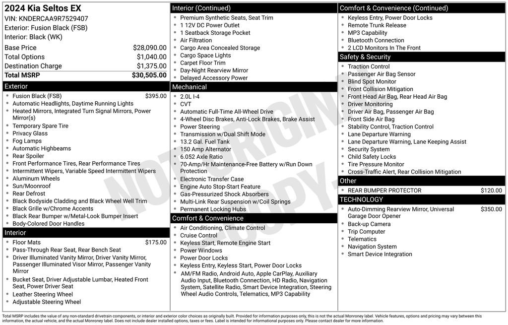 Used 2024 Kia Seltos EX image 37