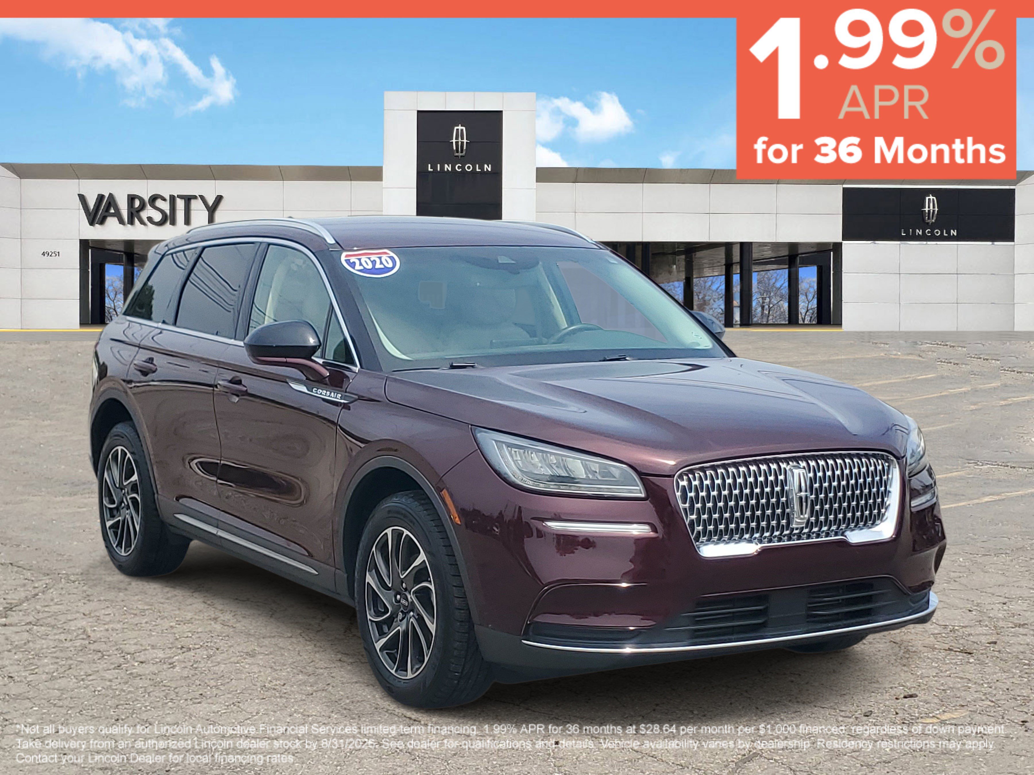 Certified 2020 Lincoln Corsair AWD w/ Equipment Group 101A image 1