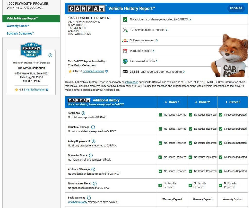 Used 1999 Plymouth Prowler image 11