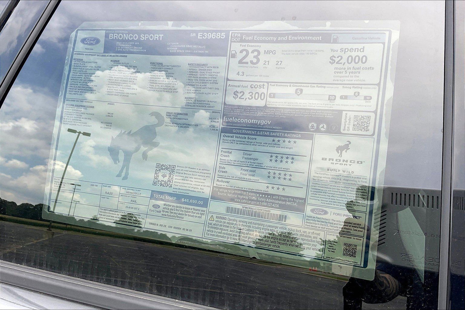 New 2025 Ford Bronco Sport Badlands w/ Sasquatch Badlands Package image 18