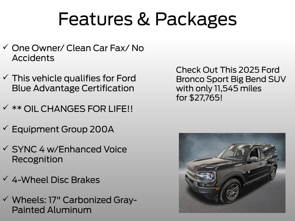 Certified 2025 Ford Bronco Sport Big Bend AWD/4WD image 4