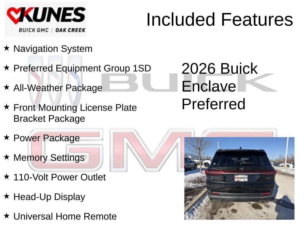 New 2026 Buick Enclave Preferred w/ Power Package image 2
