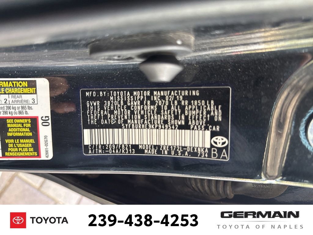 Certified 2019 Toyota Corolla LE FWD image 24