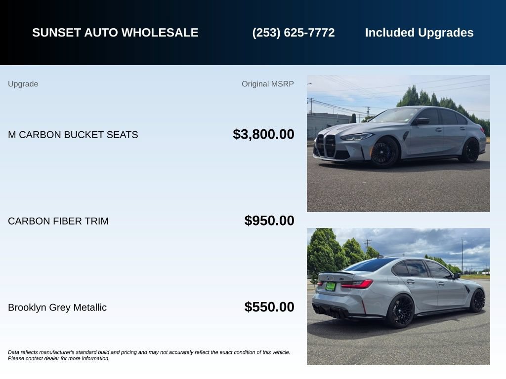 Used 2021 BMW M3 Competition RWD image 22
