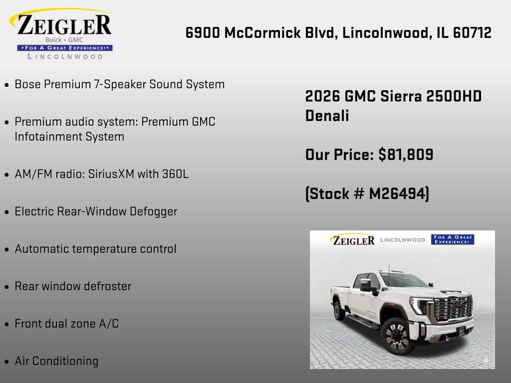 New 2026 GMC Sierra 2500 Denali w/ Denali Reserve Package AWD/4WD image 12