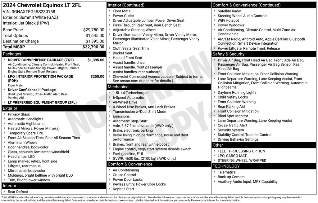 Used 2024 Chevrolet Equinox LT w/ Driver Convenience Package AWD/4WD image 24
