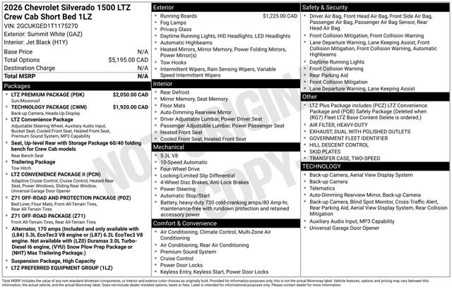 New 2026 Chevrolet Silverado 1500 LTZ w/ LTZ Premium Package image 4