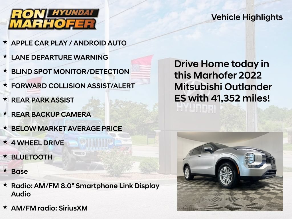 Used 2022 Mitsubishi Outlander ES AWD/4WD image 13