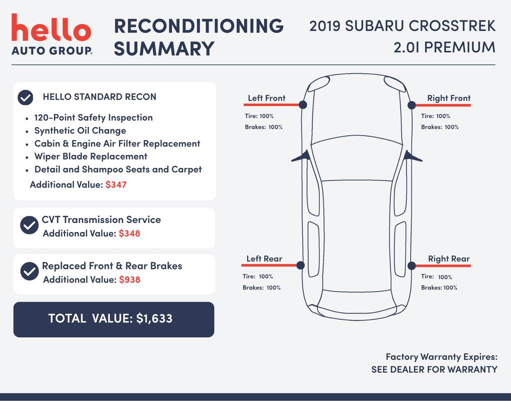 Used 2019 Subaru Crosstrek 2.0i Premium w/ Popular Package #3 AWD/4WD image 3
