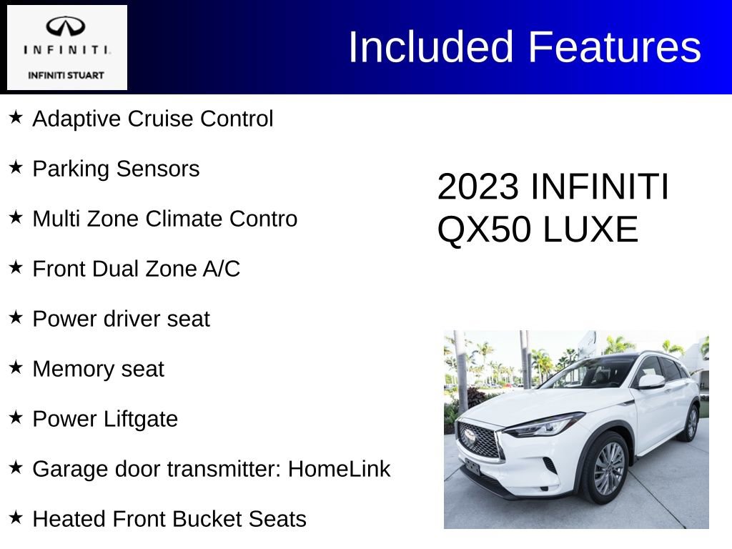 Certified 2023 INFINITI QX50 Luxe AWD/4WD image 4
