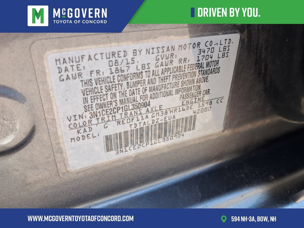 Used 2016 Nissan Versa Note SV FWD image 23