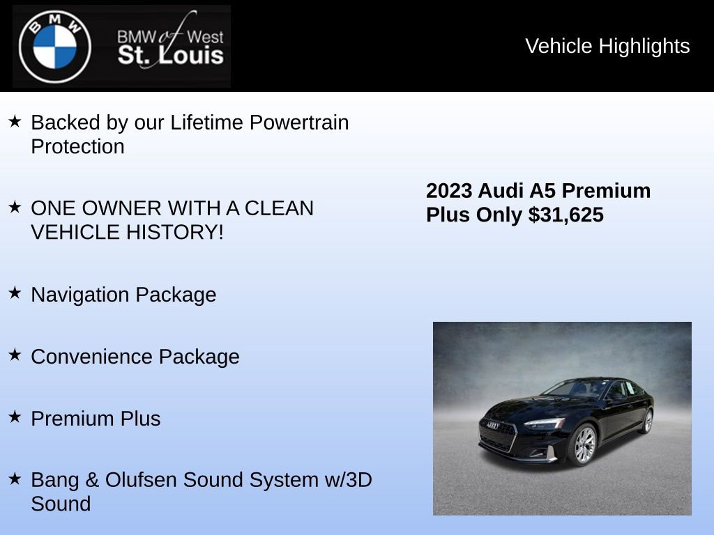 Used 2023 Audi A5 2.0T Premium Plus w/ Premium Plus image 8