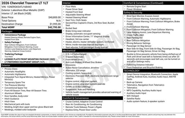Certified 2026 Chevrolet Traverse LT FWD image 35