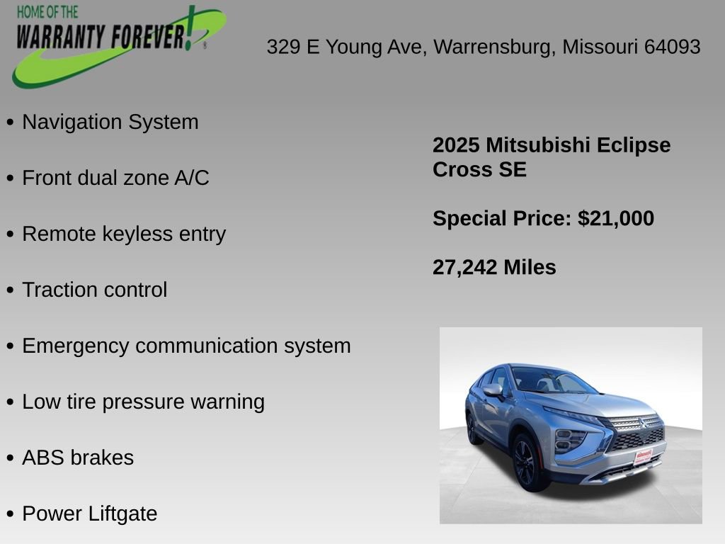 Used 2025 Mitsubishi Eclipse Cross SE AWD/4WD image 4