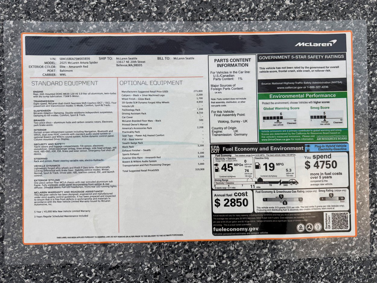New 2025 McLaren Artura Spider image 50