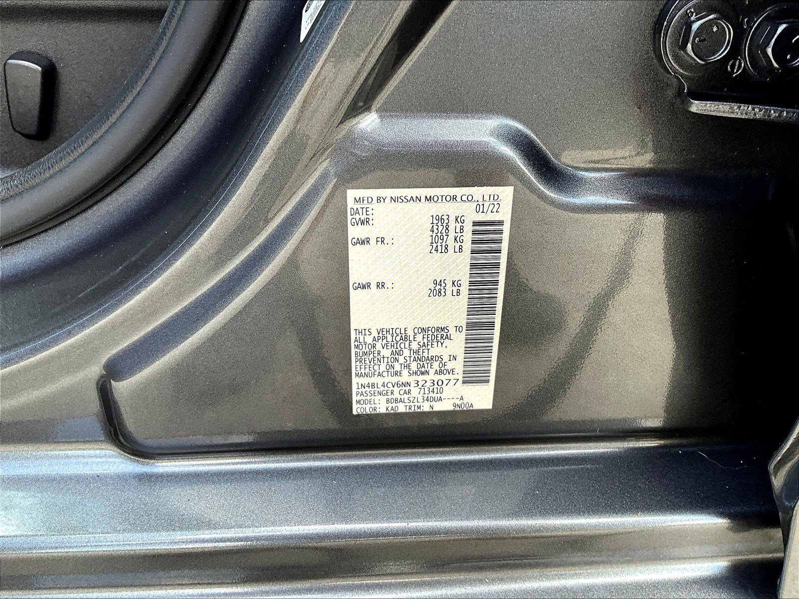 Certified 2022 Nissan Altima 2.5 SR FWD image 19