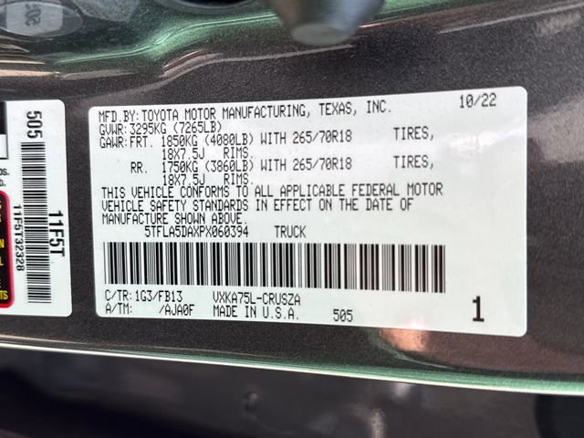 Used 2023 Toyota Tundra SR5 w/ TRD Off-Road Package AWD/4WD image 22