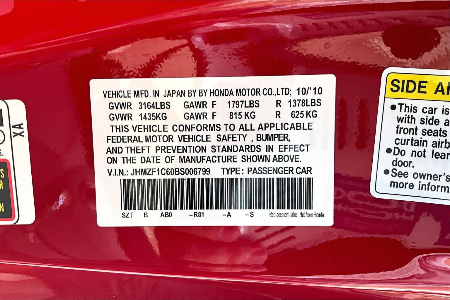 Used 2011 Honda CR-Z EX image 29