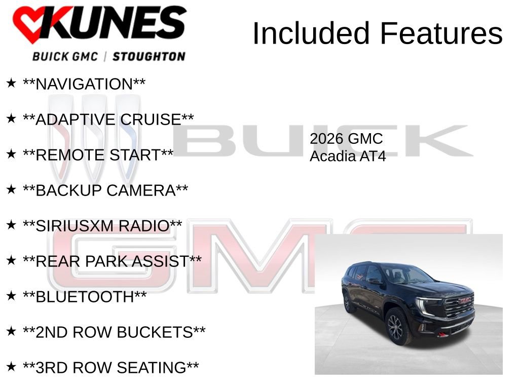 New 2026 GMC Acadia AT4 w/ Luxury Package image 2