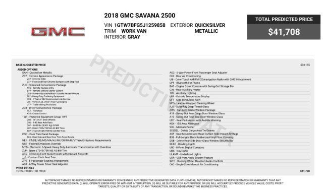 Used 2018 GMC Savana 2500 Extended w/ Enhanced Convenience Package RWD image 3