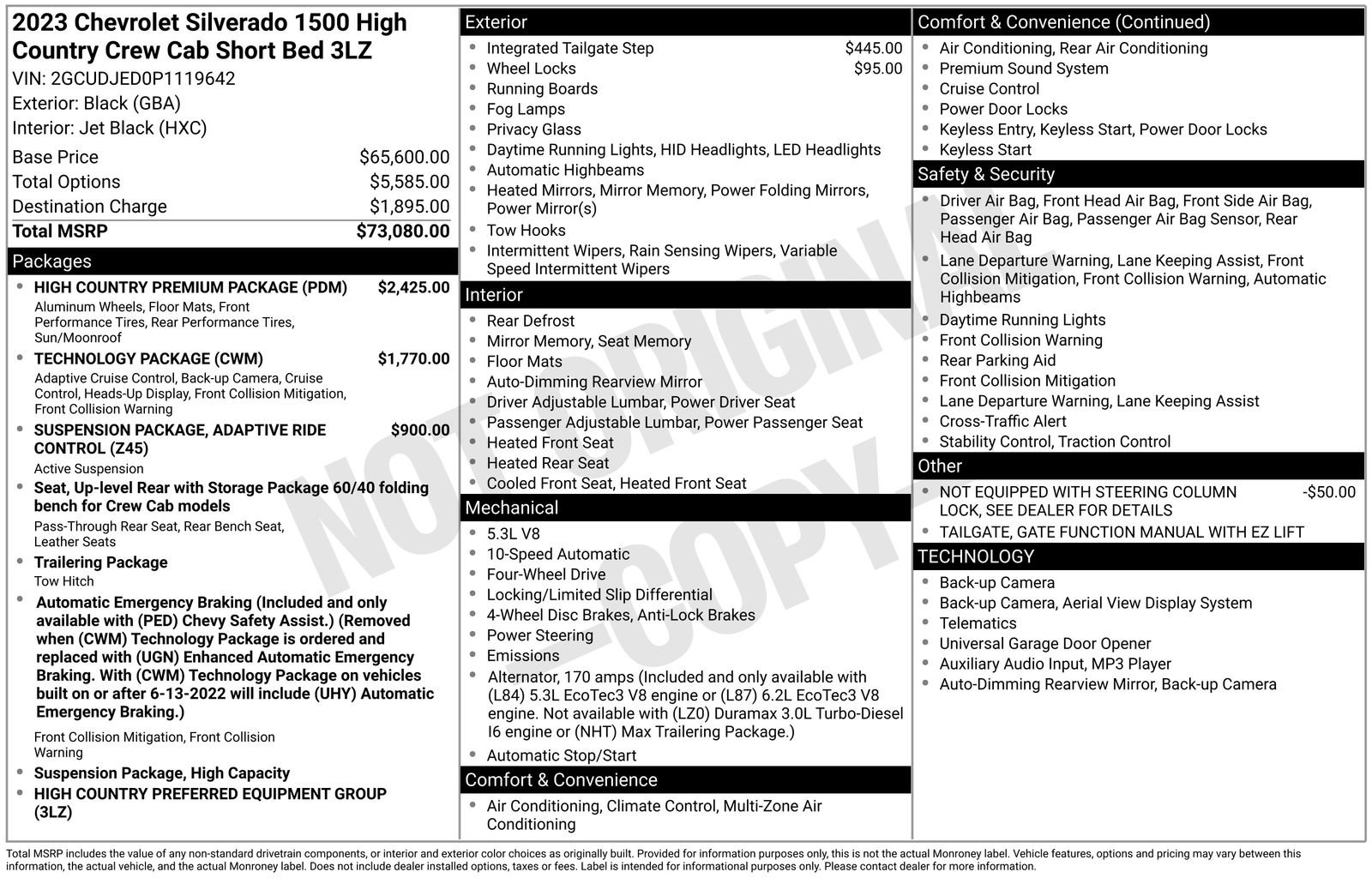 Used 2023 Chevrolet Silverado 1500 High Country w/ High Country Premium Package image 35