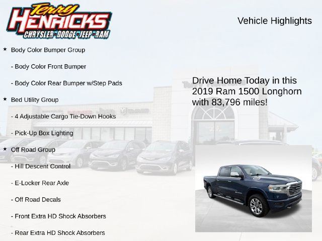 Used 2019 RAM 1500 Laramie Longhorn w/ Off-Road Group AWD/4WD image 4