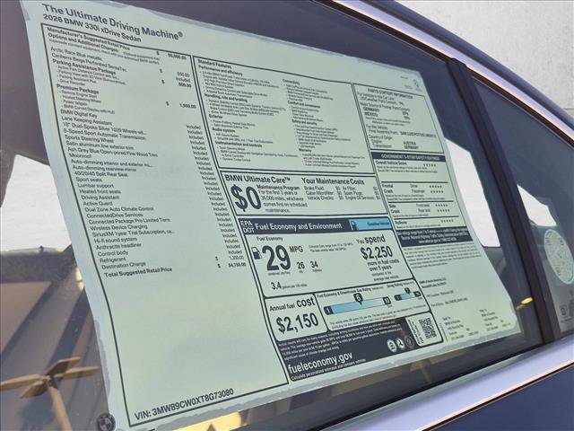 New 2026 BMW 330i xDrive Sedan w/ Premium Package AWD/4WD image 18