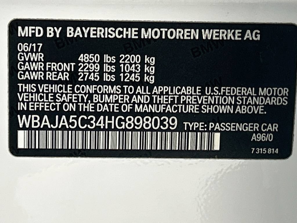 Used 2017 BMW 530i RWD image 33