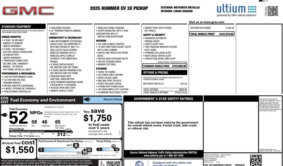 Used 2025 GMC Hummer EV 3X AWD/4WD image 14