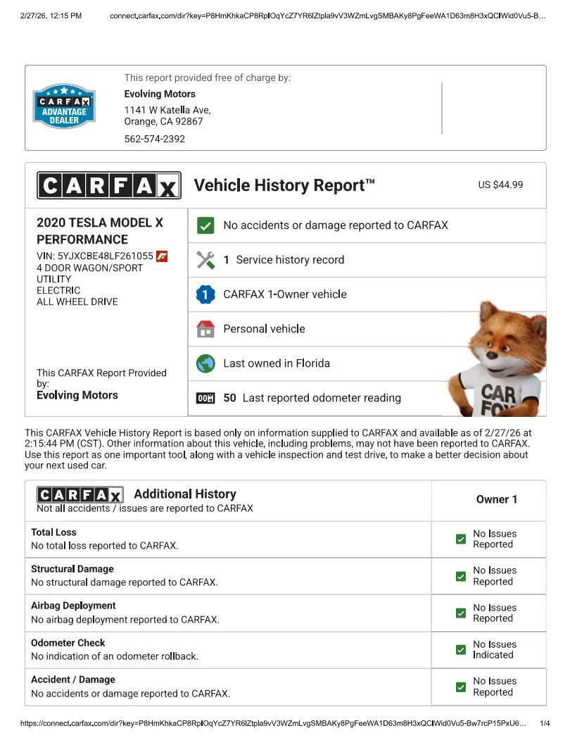 Used 2020 Tesla Model X Performance image 2