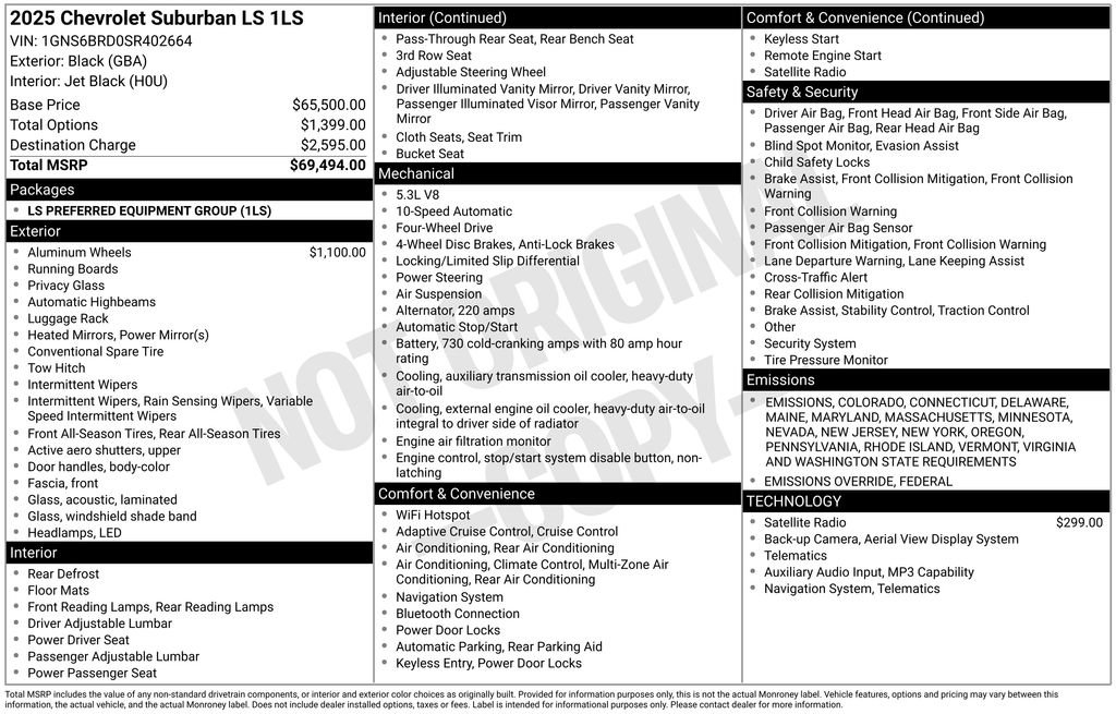 New 2025 Chevrolet Suburban LS image 34