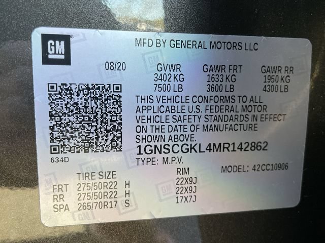 Used 2021 Chevrolet Suburban High Country w/ Premium Package RWD image 34