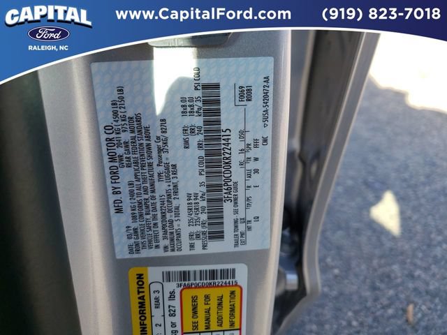 Used 2019 Ford Fusion SEL FWD image 48