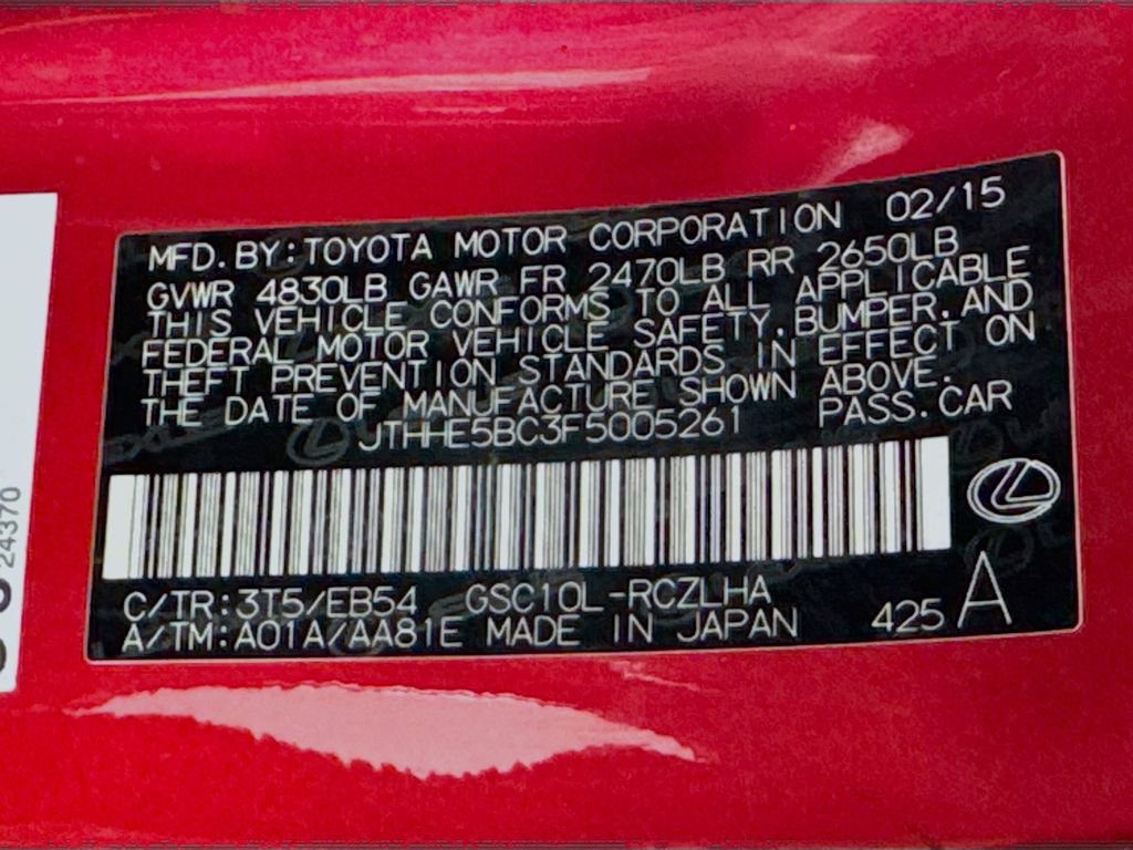 Used 2015 Lexus RC 350 w/ F Sport w/Summer Tires RWD image 38