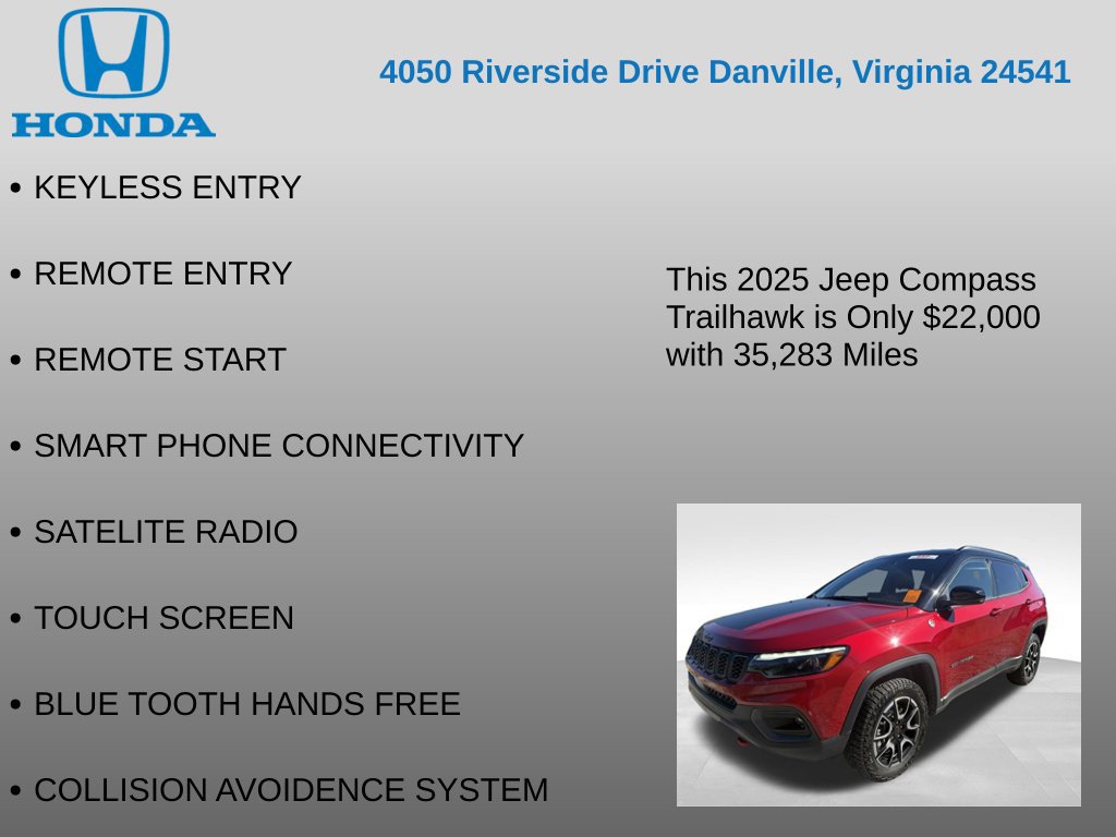 Used 2025 Jeep Compass Trailhawk w/ Trailhawk Elite Group AWD/4WD image 7