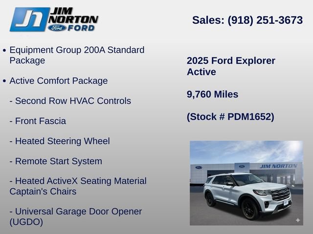Used 2025 Ford Explorer Active w/ Active Comfort Package RWD image 11