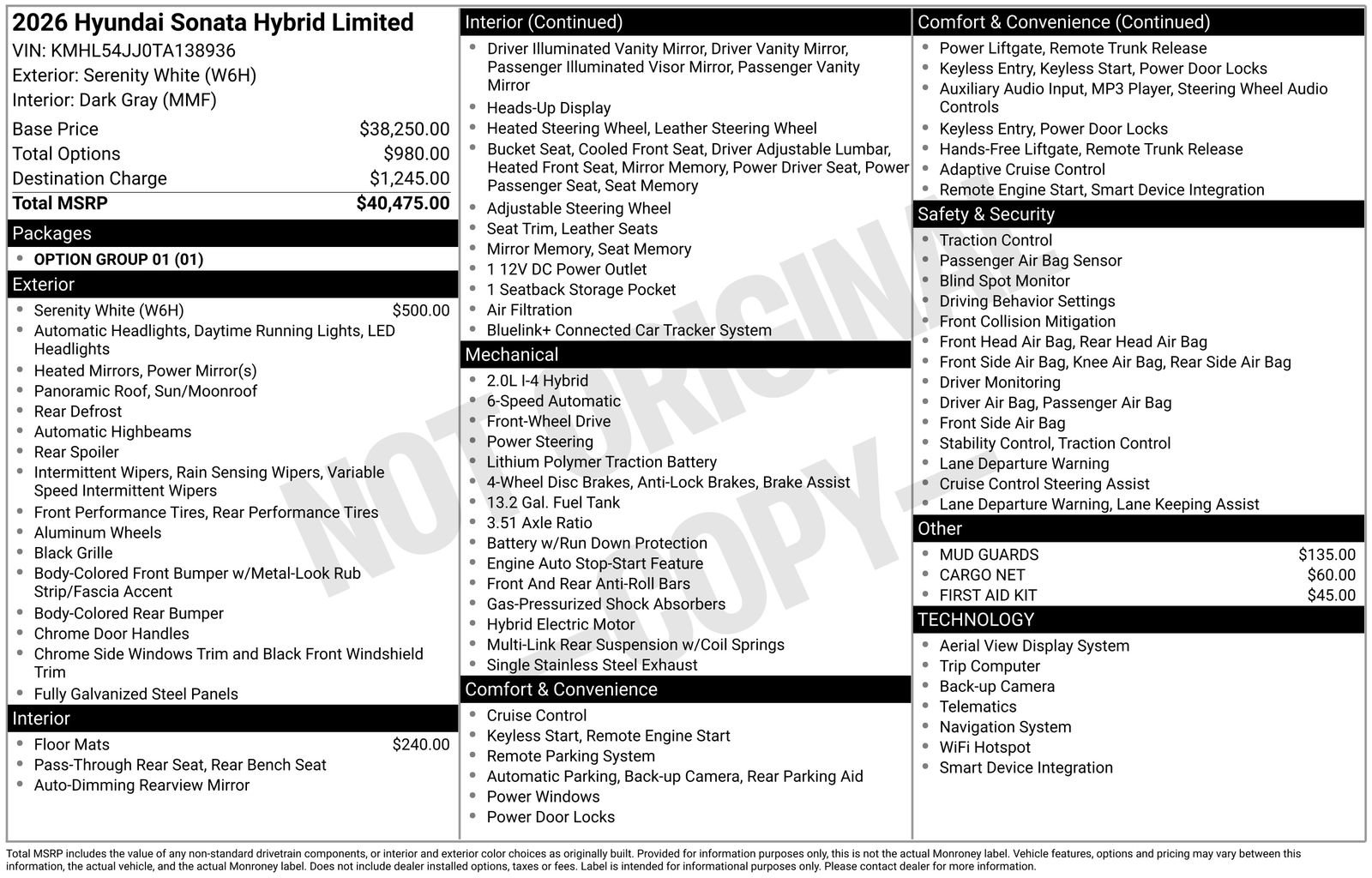 New 2026 Hyundai Sonata Limited image 8