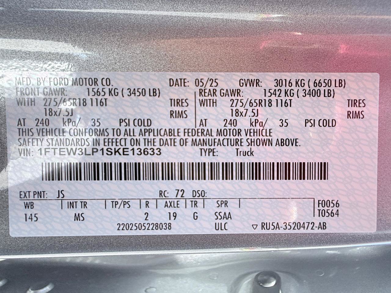Used 2025 Ford F150 XLT w/ Equipment Group 301A Standard AWD/4WD image 19