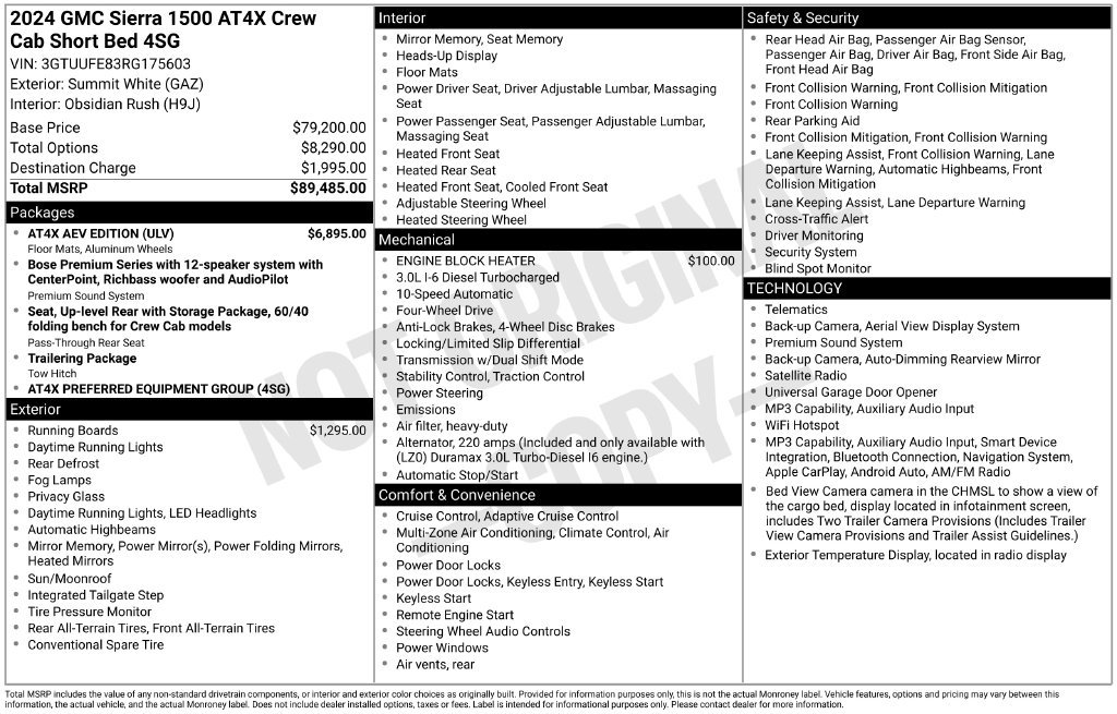 Used 2024 GMC Sierra 1500 AT4X w/ AT4X AEV Edition AWD/4WD image 15
